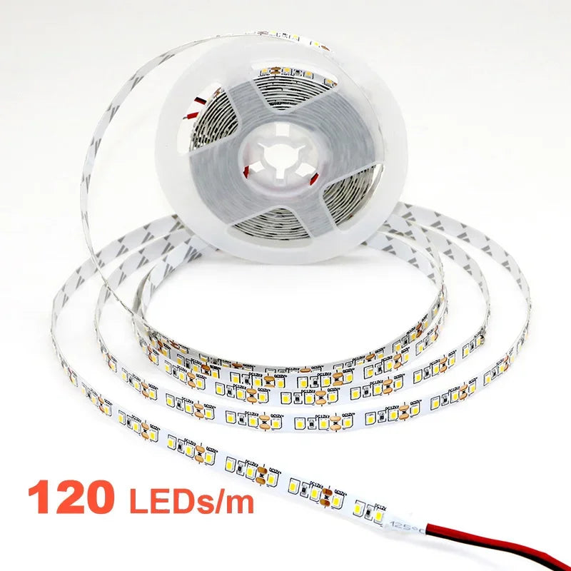 12V 24V LED Strip 2835 120LEDs/m Home Lamp Strip Pink Red Ice Blue Green Golden Yellow Orange Flexible Waterproof Soft Lamp Bar