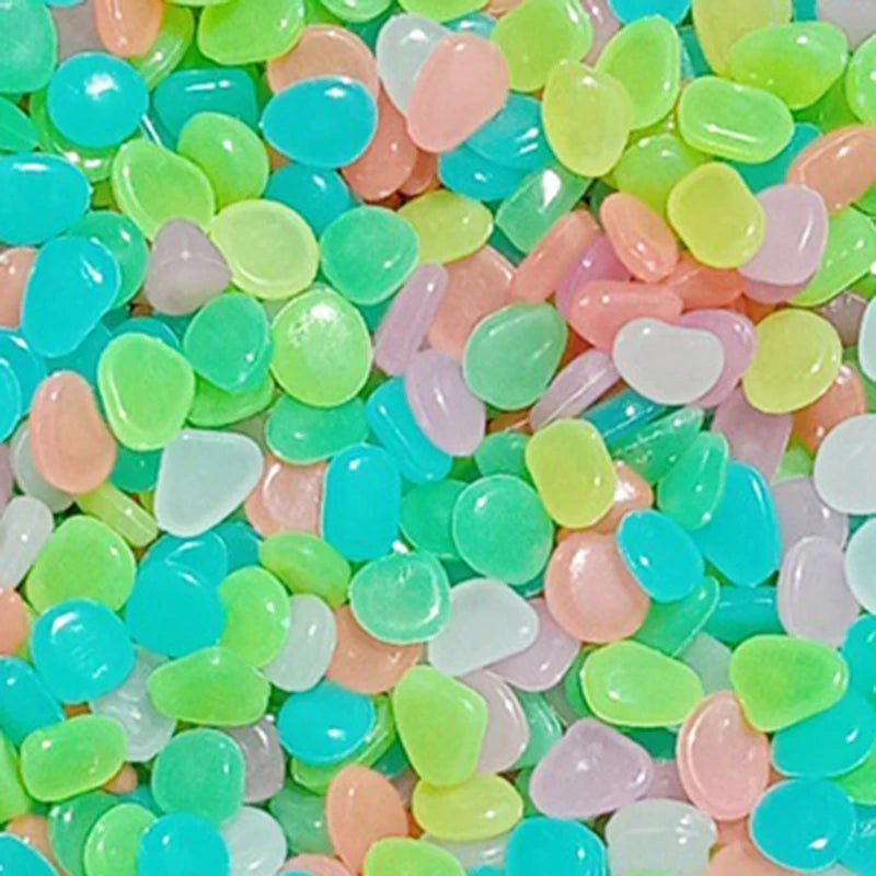 Luminous Stones Dark Pebbles Glow in the Dark for Fish Tank Decor Garden Lighting Luminous Pebbles