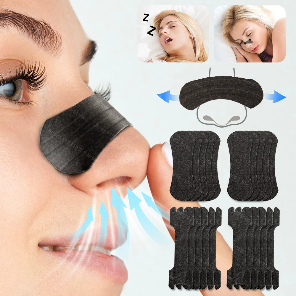 10/200Pcs Nasal Strips Kit Extra Strength Nose Strips Sport Breathing Nasal Strip Better Sleeping Reduce Snoring for Adult Child