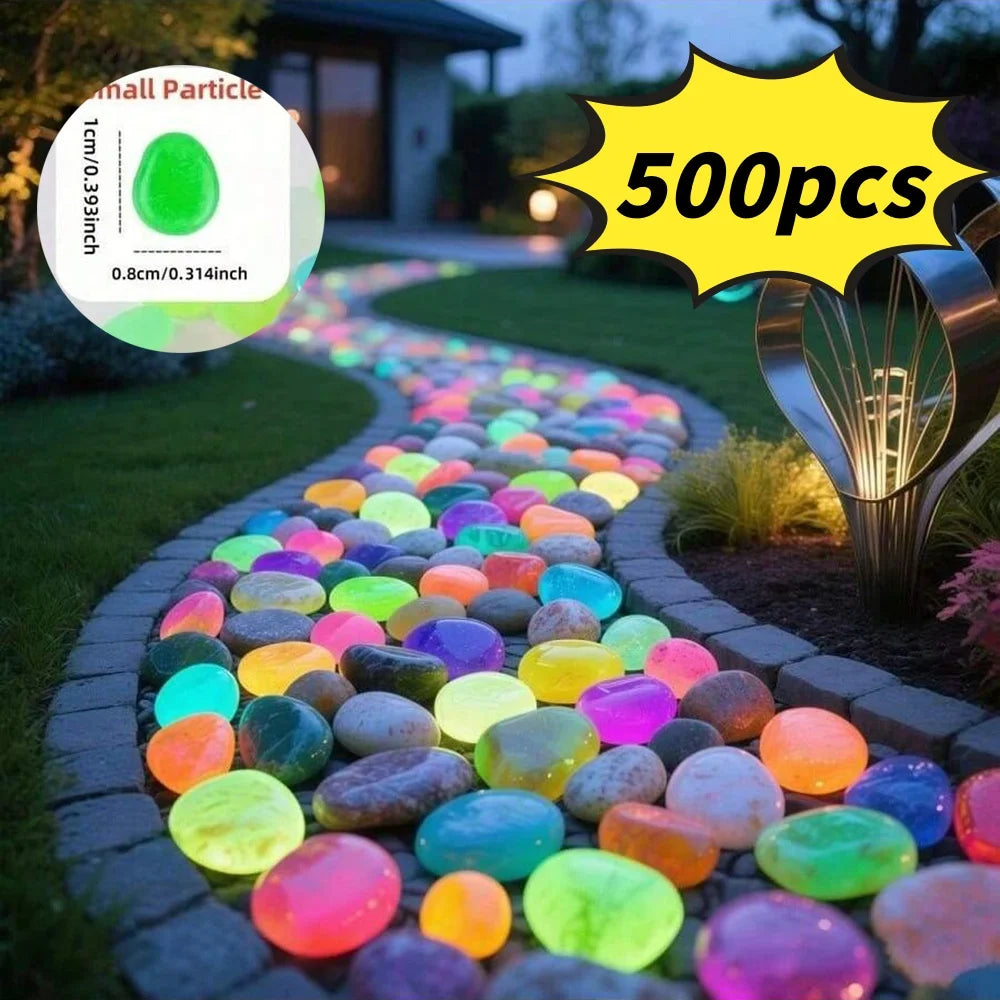 Luminous Stones Dark Pebbles Glow in the Dark for Fish Tank Decor Garden Lighting Luminous Pebbles