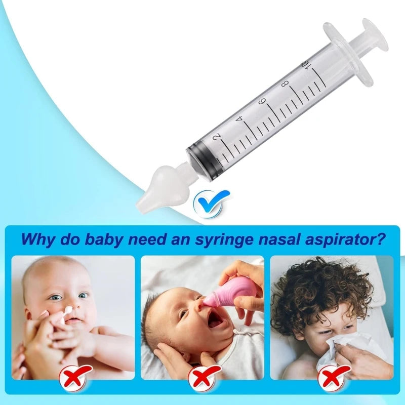 Needle Tube Baby Nasal Aspirator Syringe Baby Nose Cleaner Kids Rhinitis Nasal Washer Reusable Nasal Irrigator Washing for Child