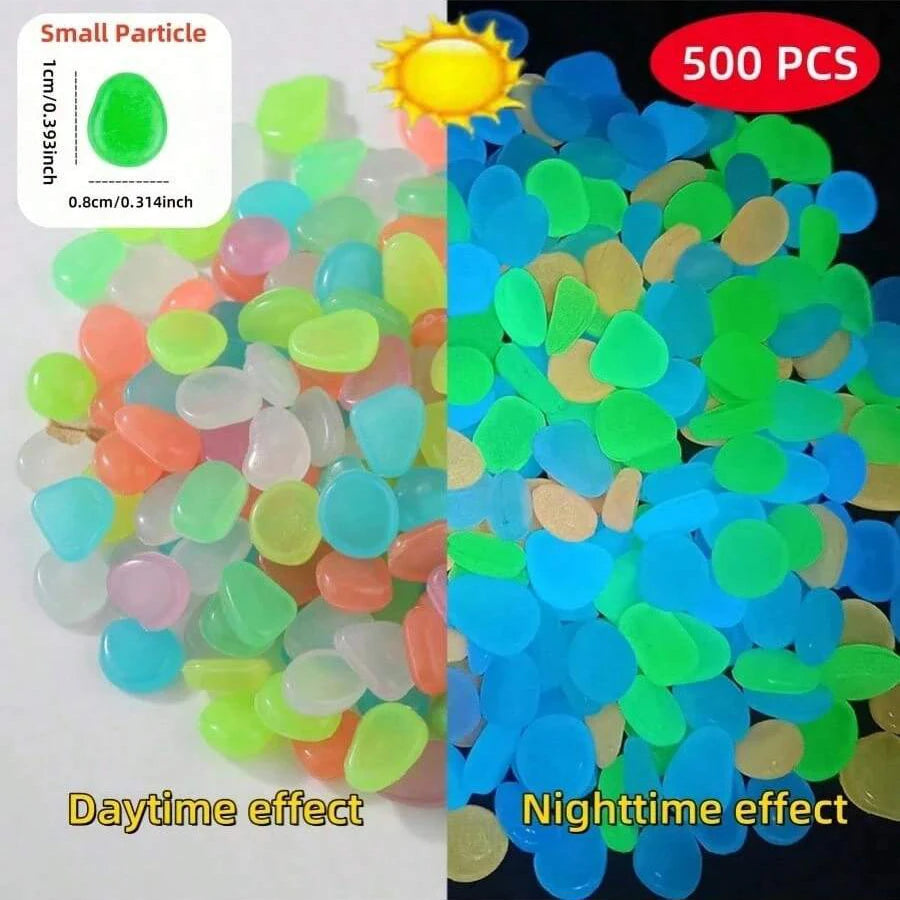Luminous Stones Dark Pebbles Glow in the Dark for Fish Tank Decor Garden Lighting Luminous Pebbles