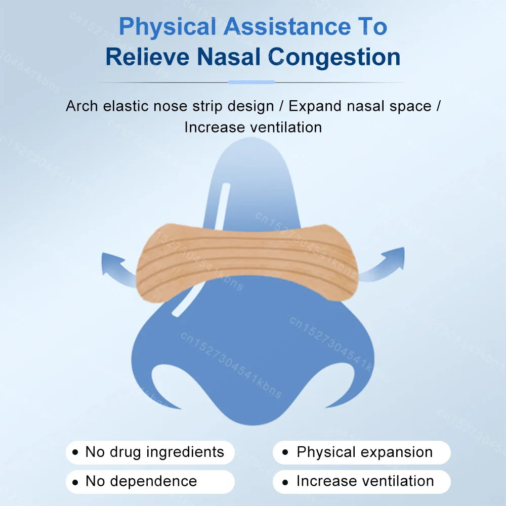 10/200Pcs Nasal Strips Kit Extra Strength Nose Strips Sport Breathing Nasal Strip Better Sleeping Reduce Snoring for Adult Child